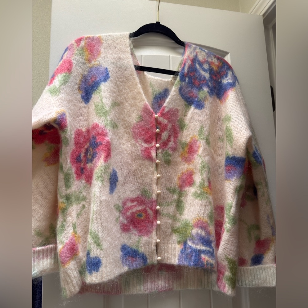 Sezane Floral Teresa Sweater